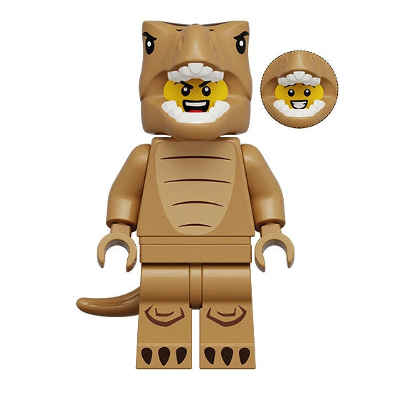 Tyrannosaurus rex Costumed Fan Custom Minifigure