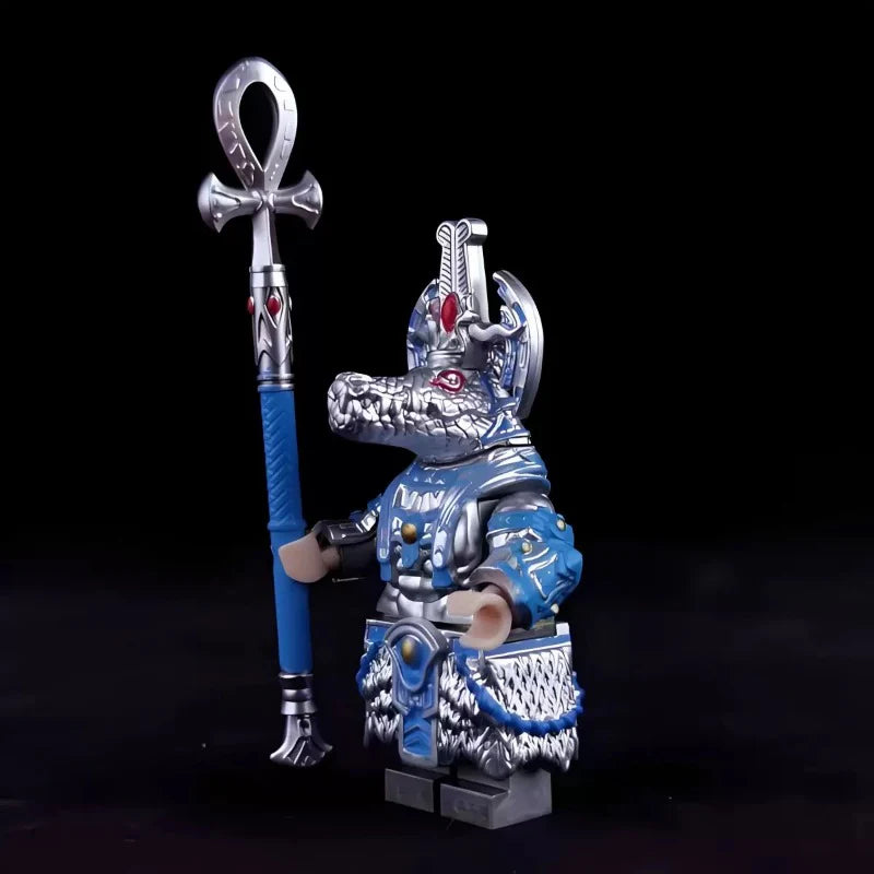 Ancient Egyptian Sobek (Silver) Custom History Figure