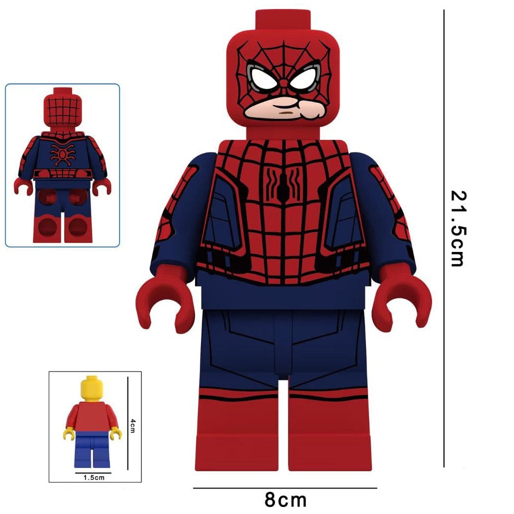 Spider-Man Homecoming Custom Marvel Superhero Megafigure Large Minifigure - Minifigure Bricks