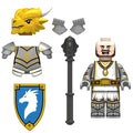 Golden Dragon Knight Custom Dungeons and Dragons Minifigure - Minifigure Bricks
