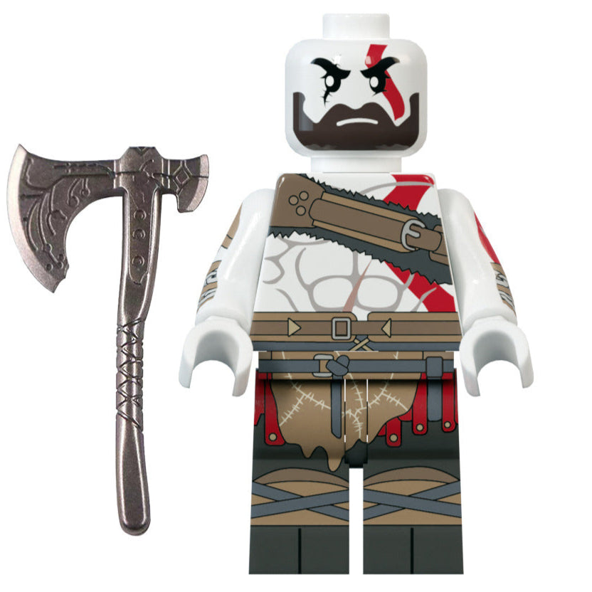 Kratos God of War Video Game Minifigure - Minifigure Bricks