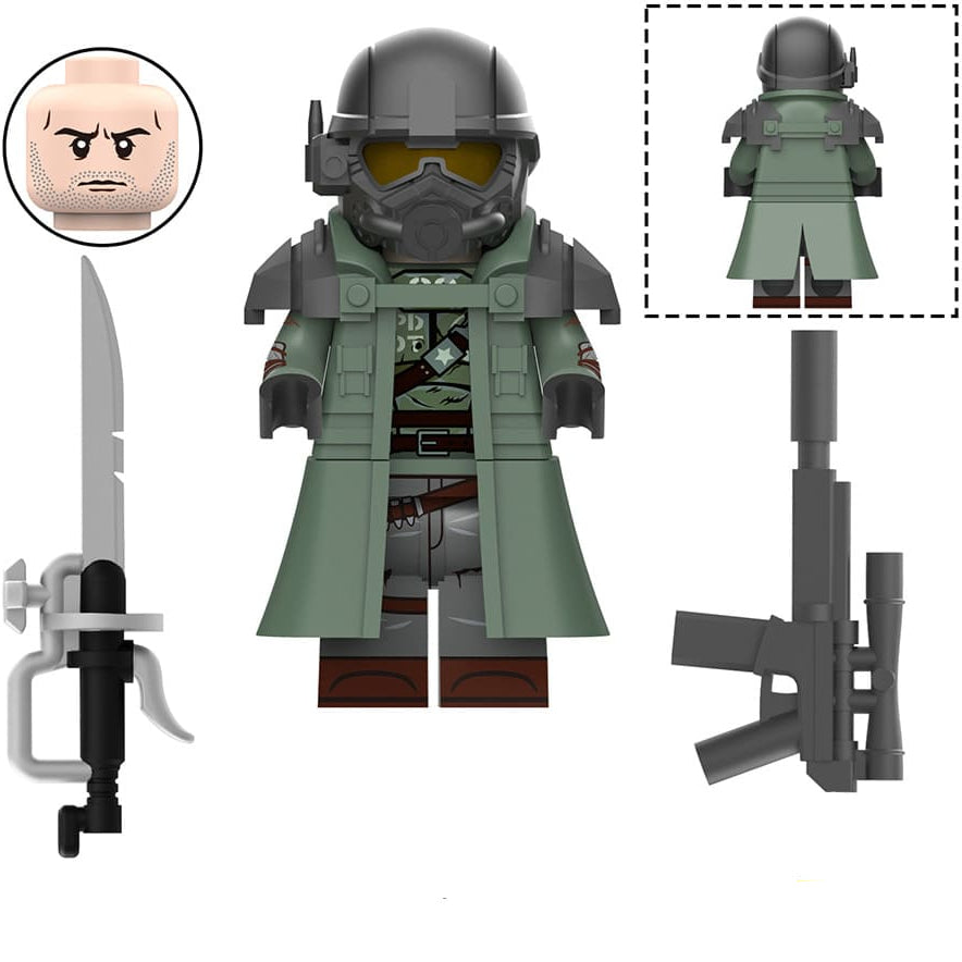 Riot Ranger Custom Fallout Minifigure - Minifigure Bricks