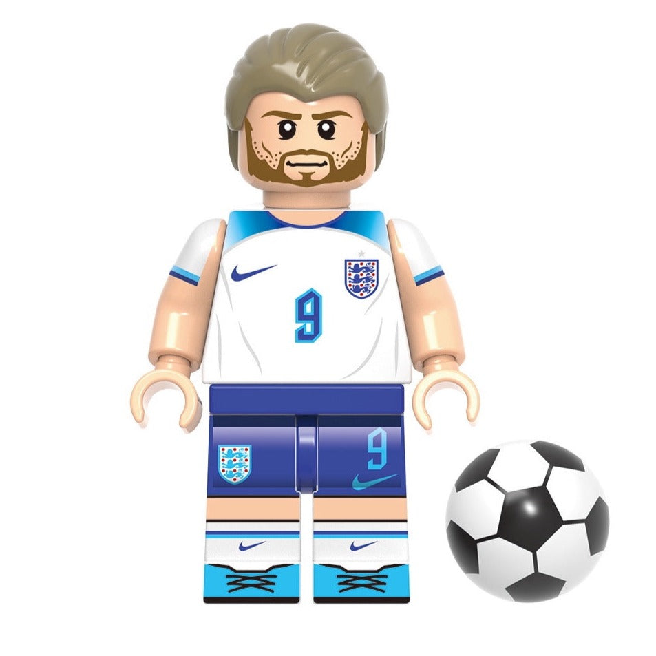 Harry Kane Custom Minifigure Football Player - Minifigure Bricks