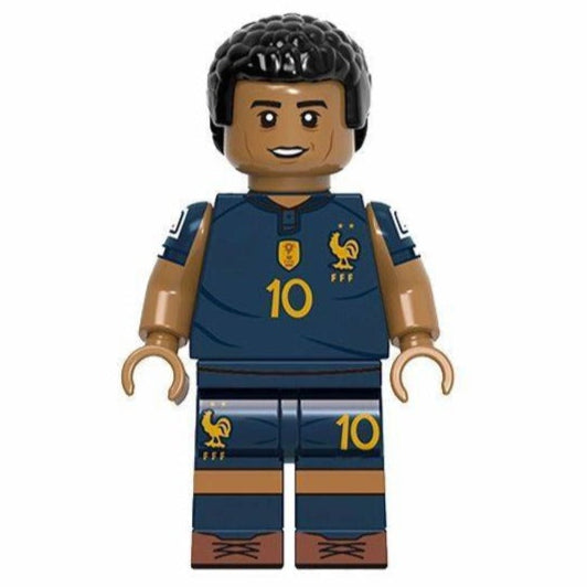 Kylian Mbappe Custom Minifigure Football Player - Minifigure Bricks