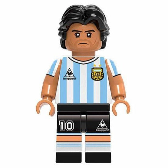 Diego Maradona Custom Minifigure Football Legend - Minifigure Bricks