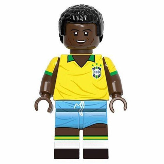 Pele Custom Minifigure Football Legend - Minifigure Bricks