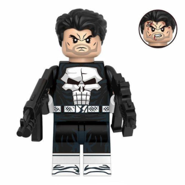 Punisher Custom Marvel Superhero Minifigure - Minifigure Bricks