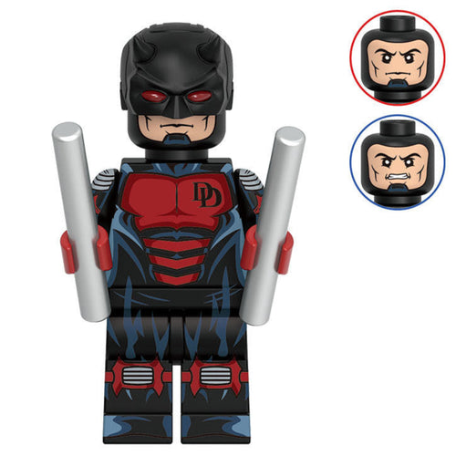 Armored Daredevil Custom Marvel Superhero Minifigure - Minifigure Bricks