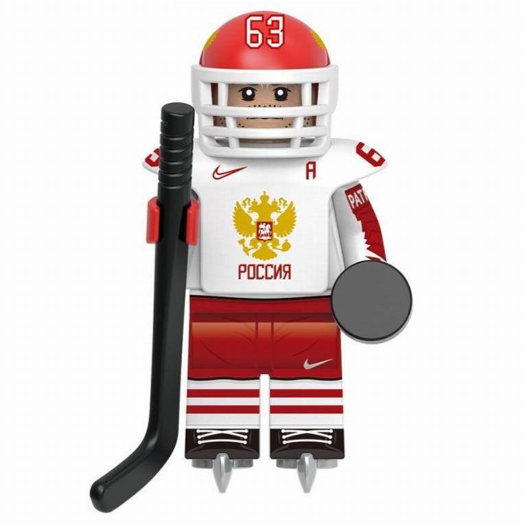 Russian National Ice Hockey Team Player Custom Minifigure - Minifigure Bricks