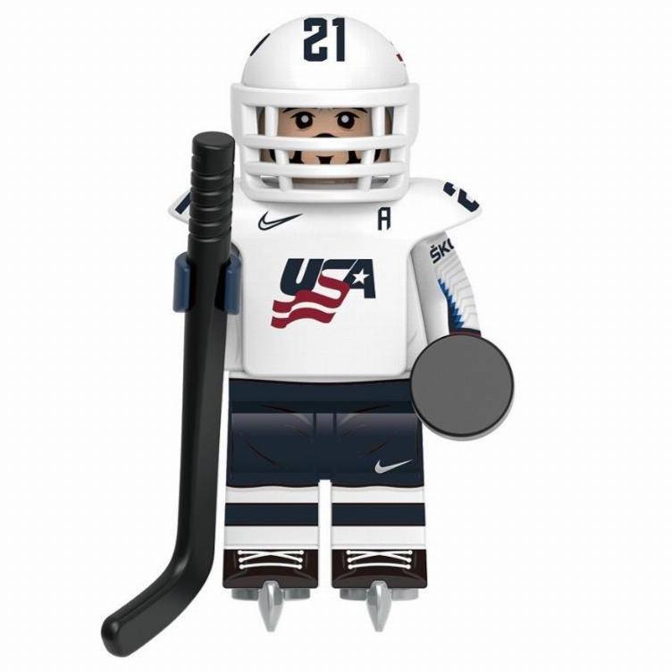 American National Ice Hockey Team Player Custom Minifigure - Minifigure Bricks