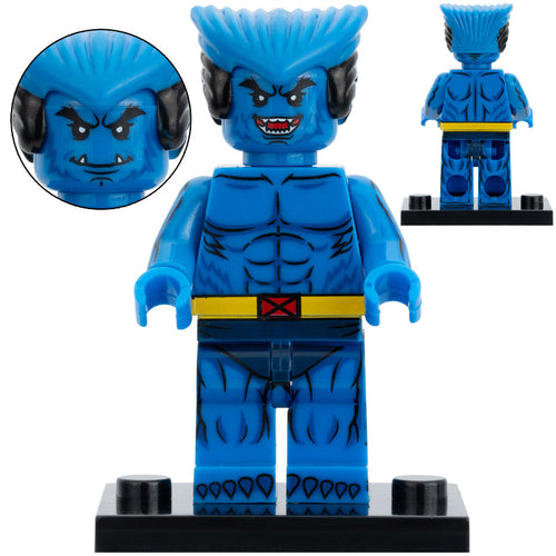 Beast (X-Men) Custom Marvel Superhero Minifigure - Minifigure Bricks