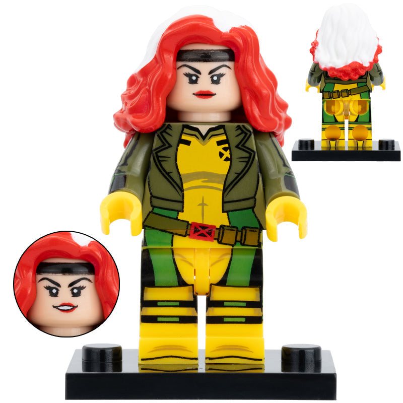 Rogue (X-Men) Custom Marvel Superhero Minifigure - Minifigure Bricks