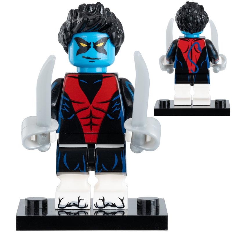Nightcrawler (X-Men) Custom Marvel Superhero Minifigure - Minifigure Bricks