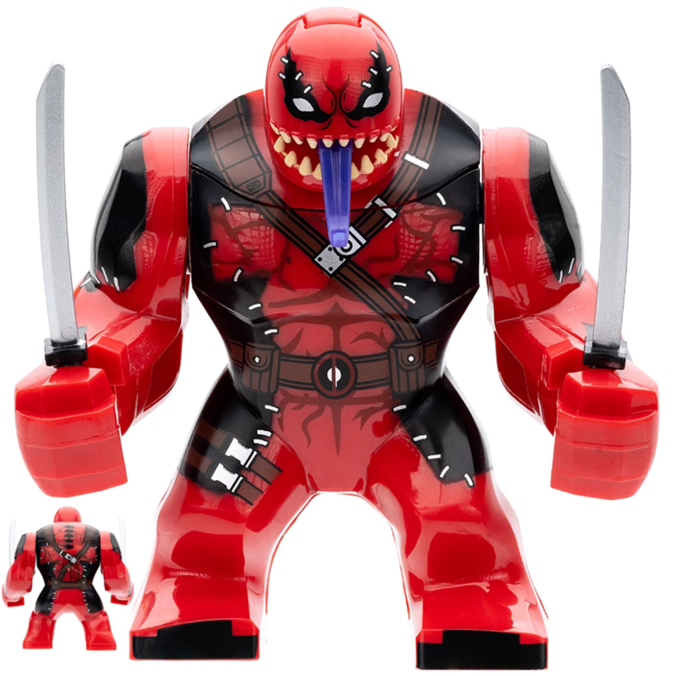 Venompool Deadpool Custom Marvel Superhero Large Minifigure - Minifigure Bricks