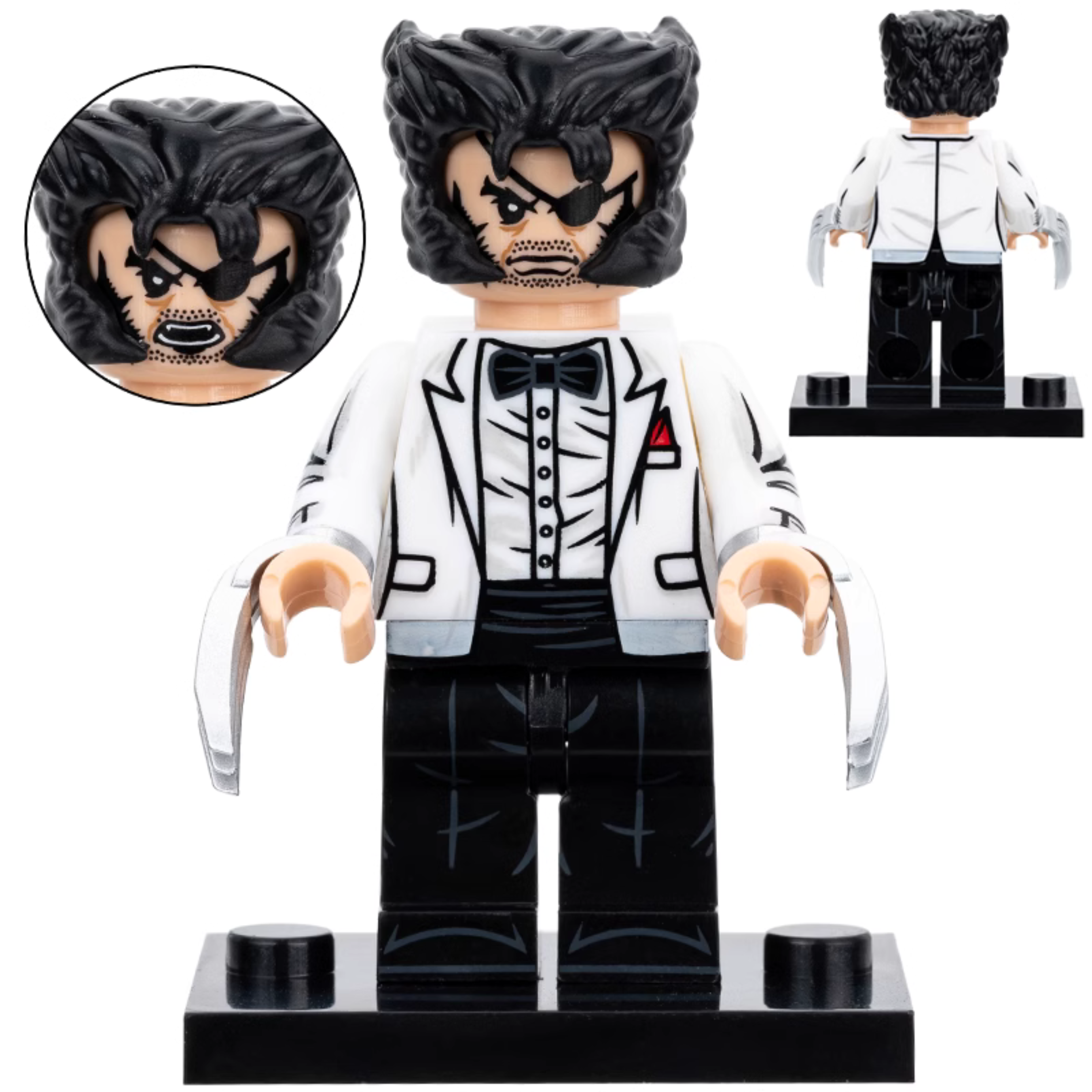 Wolverine Patch Custom Marvel Superhero Minifigure - Minifigure Bricks