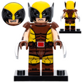 Wolverine (Brown-Ochre Suit) Custom Marvel Superhero Minifigure - Minifigure Bricks