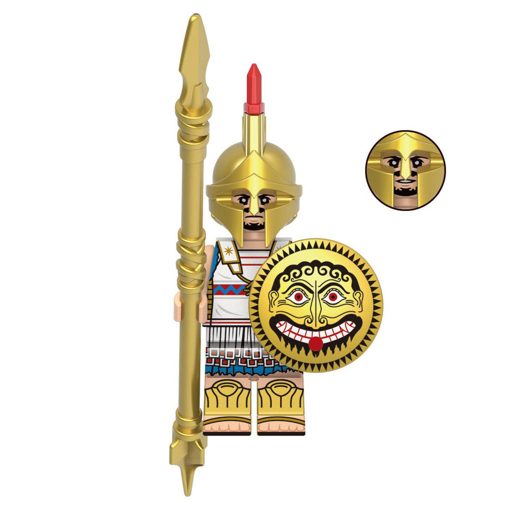 Ancient Greek Hoplite Soldier Minifigure - Minifigure Bricks