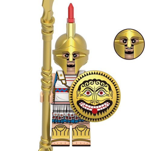 Ancient Greek Hoplite Soldier Minifigure - Minifigure Bricks