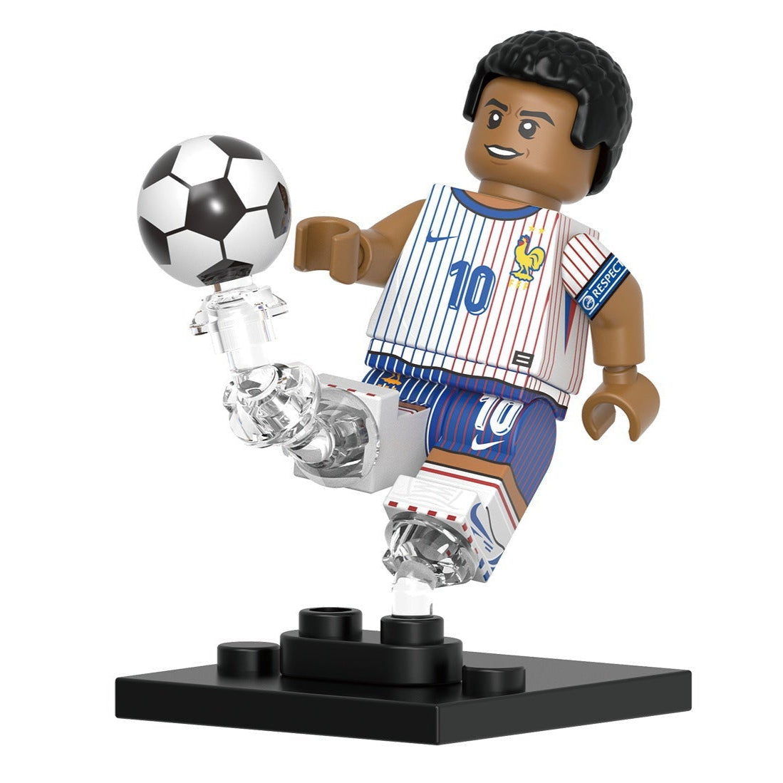 Kylian Mbappe (France) Custom Minifigure Football Player - Minifigure Bricks