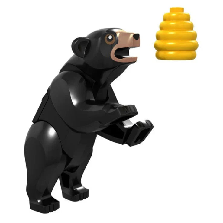 Black Bear Custom Animal Minifigure - Minifigure Bricks
