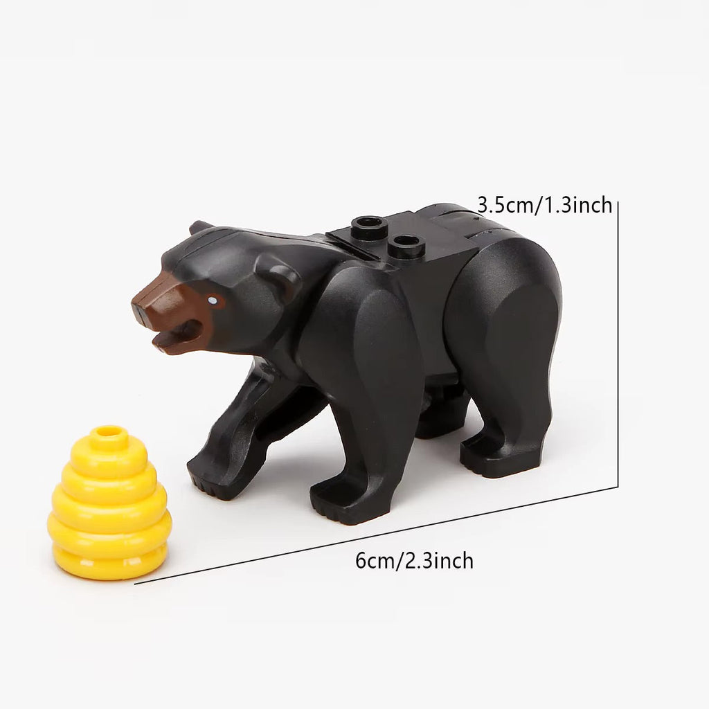 Black Bear Custom Animal Minifigure - Minifigure Bricks