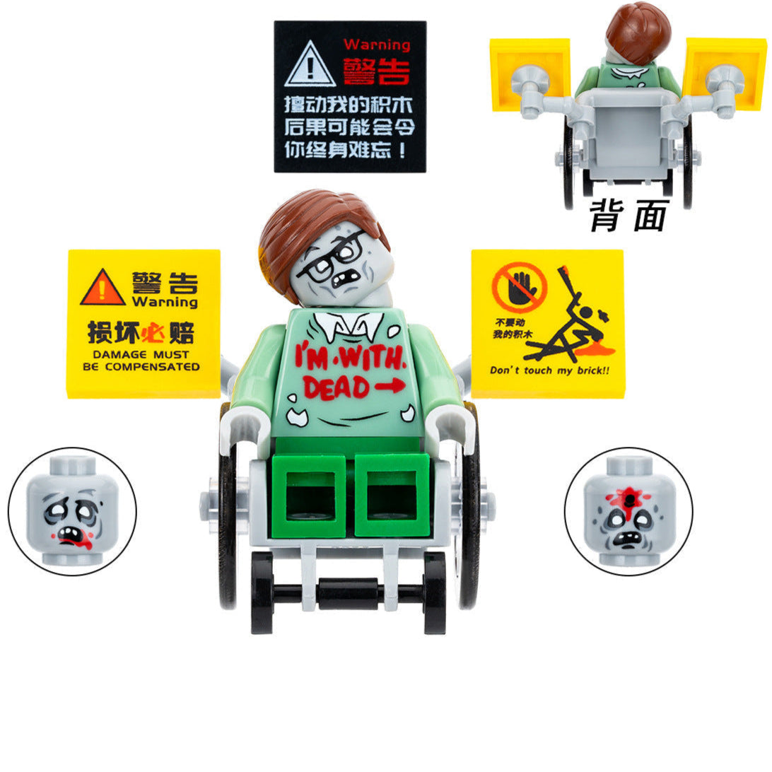 Stephen Hawking Zombie Custom Iconic Minifigure - Minifigure Bricks