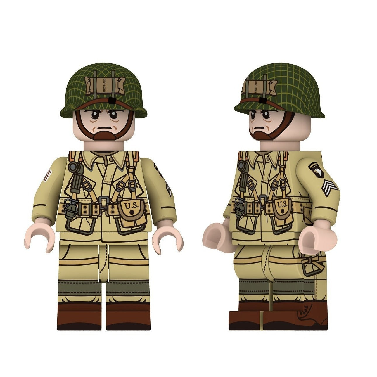 101st Airborne Division U.S. Soldier Custom Minifigure - Minifigure Bricks