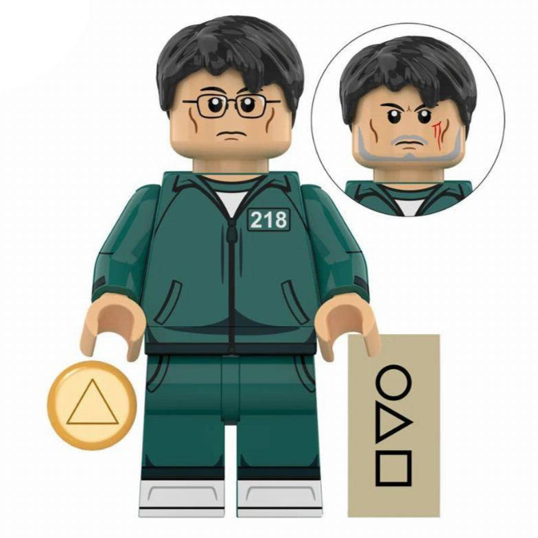 Cho Sang-woo Player 218 Custom Squid Game Minifigure - Minifigure Bricks