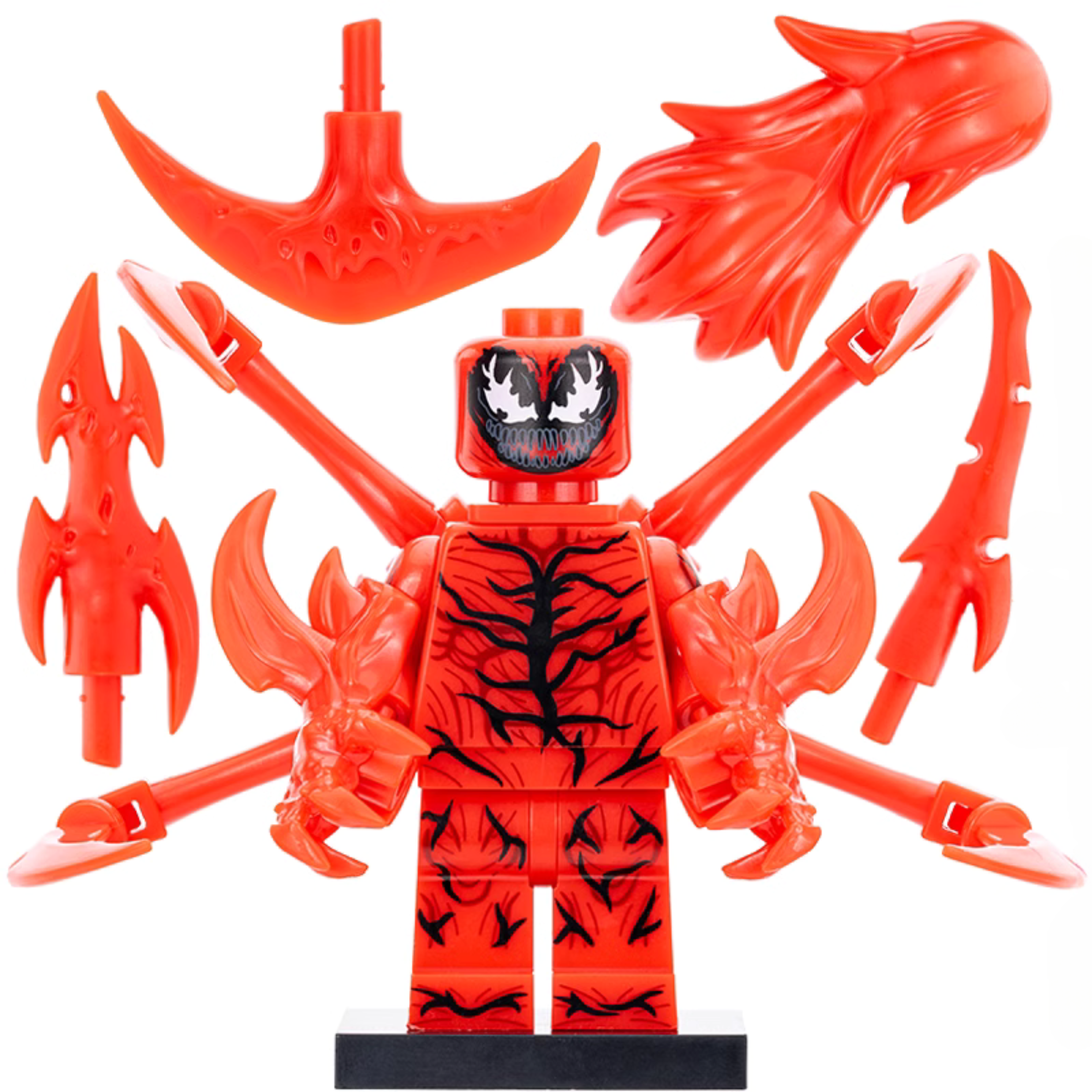 Carnage Custom Marvel Superhero Minifigure - Minifigure Bricks
