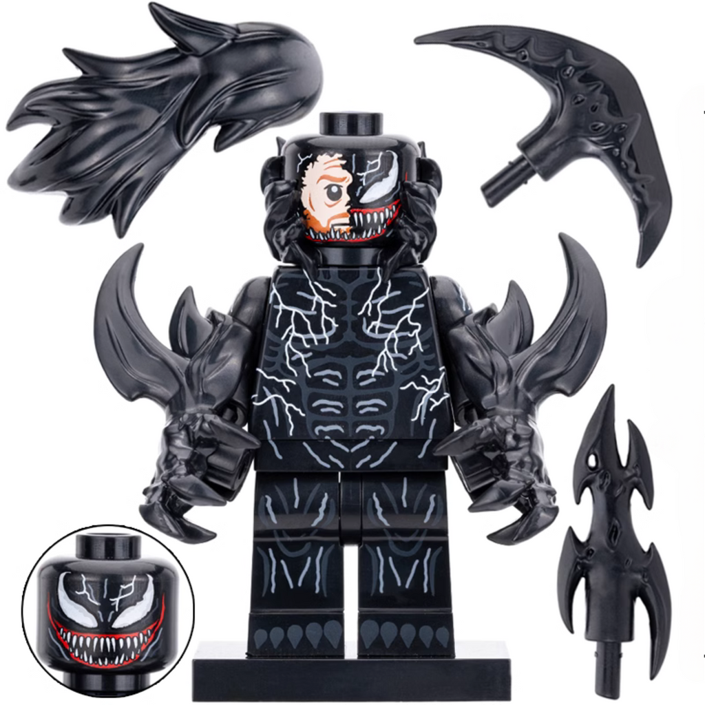 Venom Custom Marvel Superhero Minifigure - Minifigure Bricks