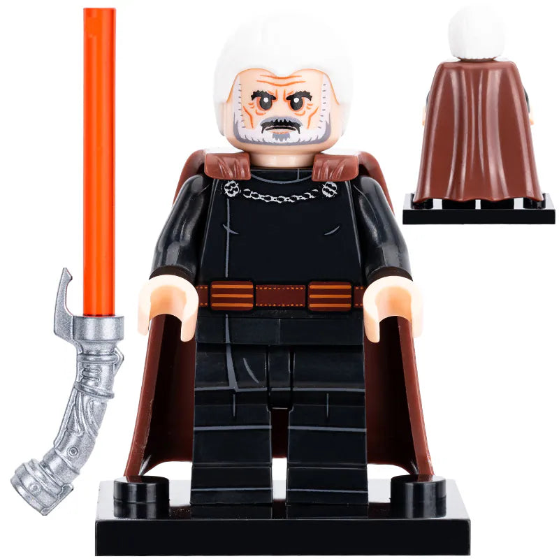 Count Dooku Custom Star Wars Minifigure - Minifigure Bricks