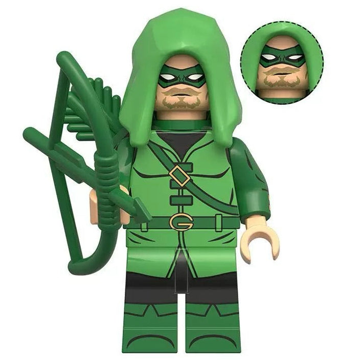 Green Arrow Custom DC Comics Superhero Minifigure - Minifigure Bricks
