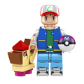 Ash Ketchum with Pigeot Pokemon Minifigure - Minifigure Bricks