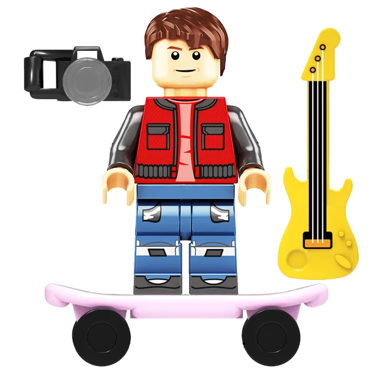Marty McFly custom Minifigure from Back to the Future - Minifigure Bricks