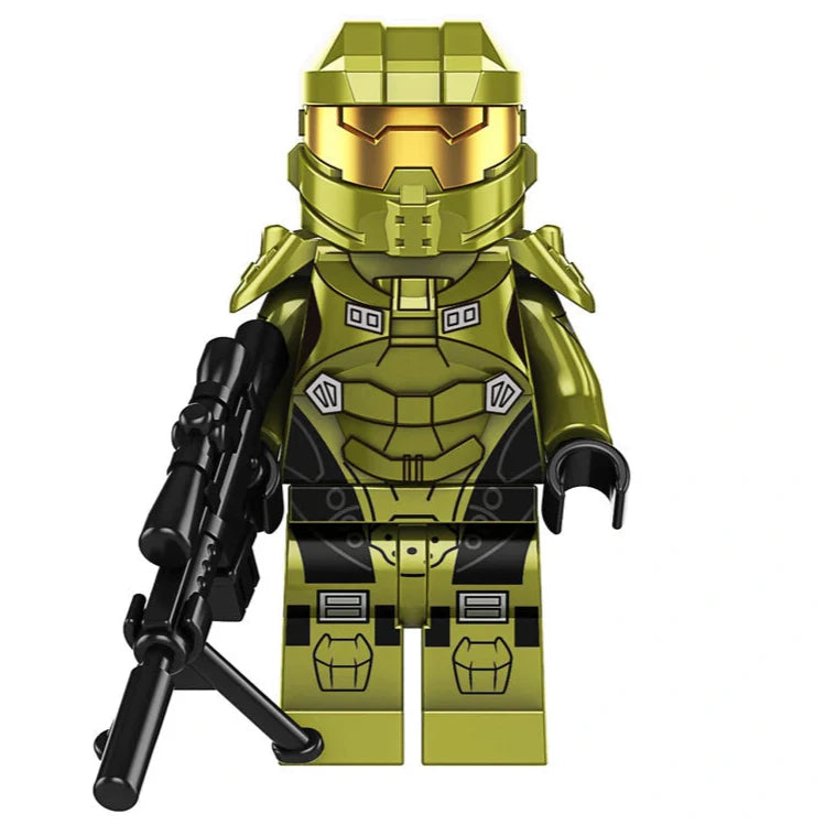Master Chief Custom Halo Video Game Minifigure - Minifigure Bricks