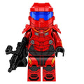 Red Spartan Custom Halo Video Game Minifigure - Minifigure Bricks