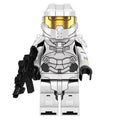 White Spartan Custom Halo Video Game Minifigure - Minifigure Bricks