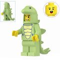 Green Stegosaurus Costumed Fan Custom Minifigure