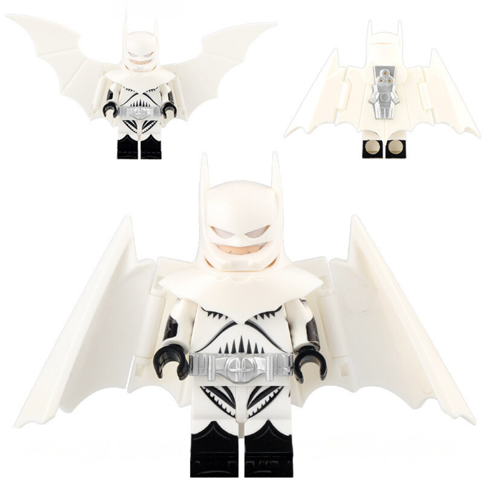 Batman (Kingdom Come White) Custom DC Superhero Minifigure - Minifigure Bricks