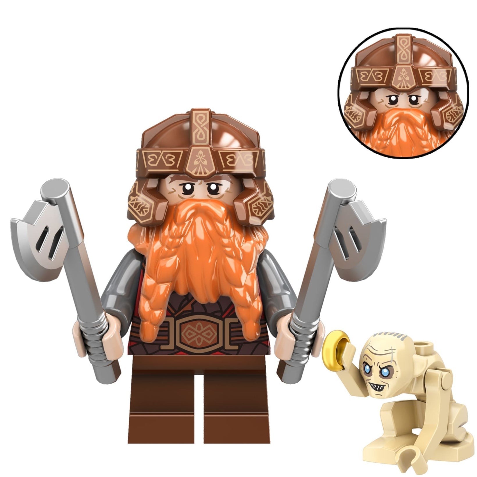Gimli Custom Lord of the Rings Minifigure - Minifigure Bricks