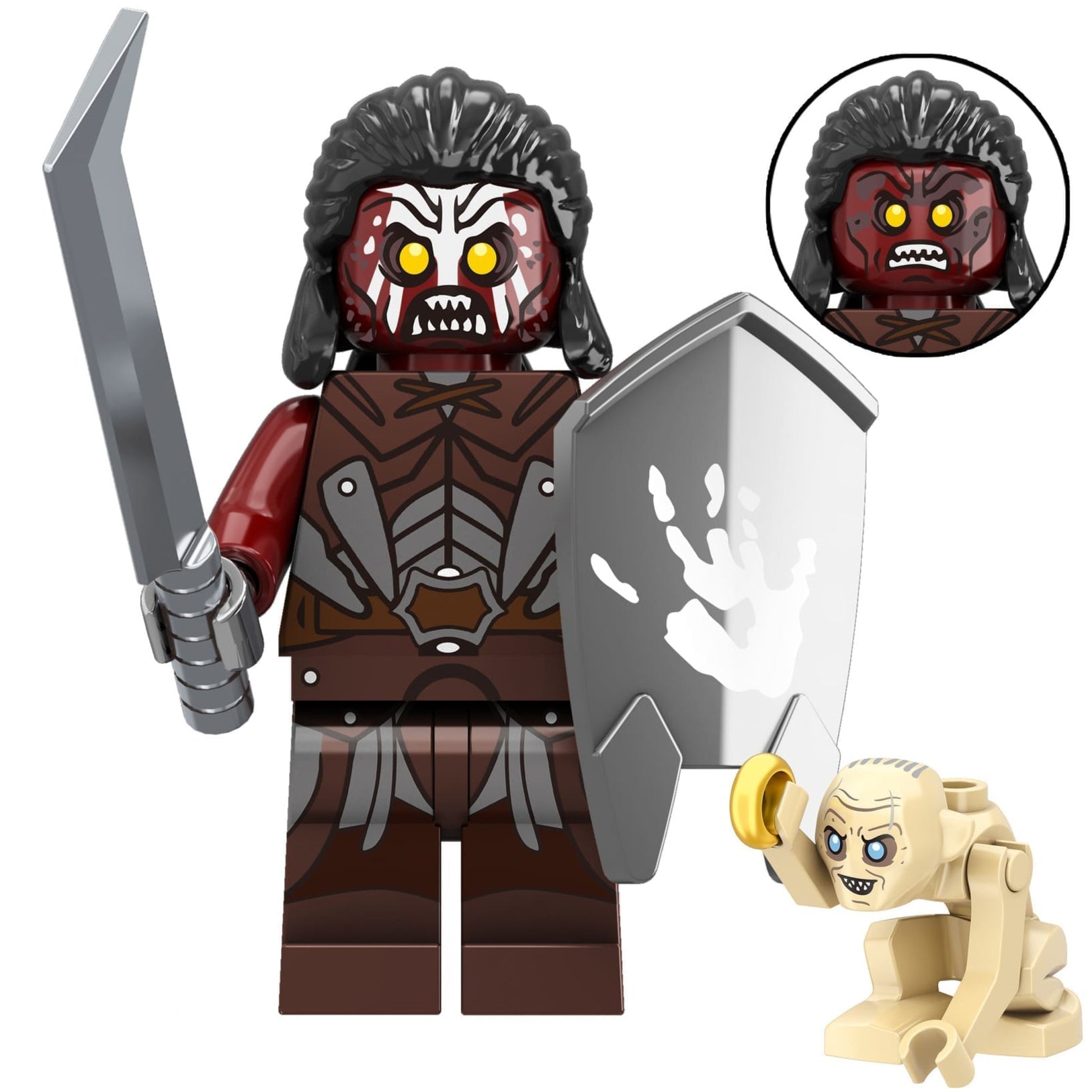 Uruk-Hai Orc Custom Lord of the Rings Minifigure - Minifigure Bricks