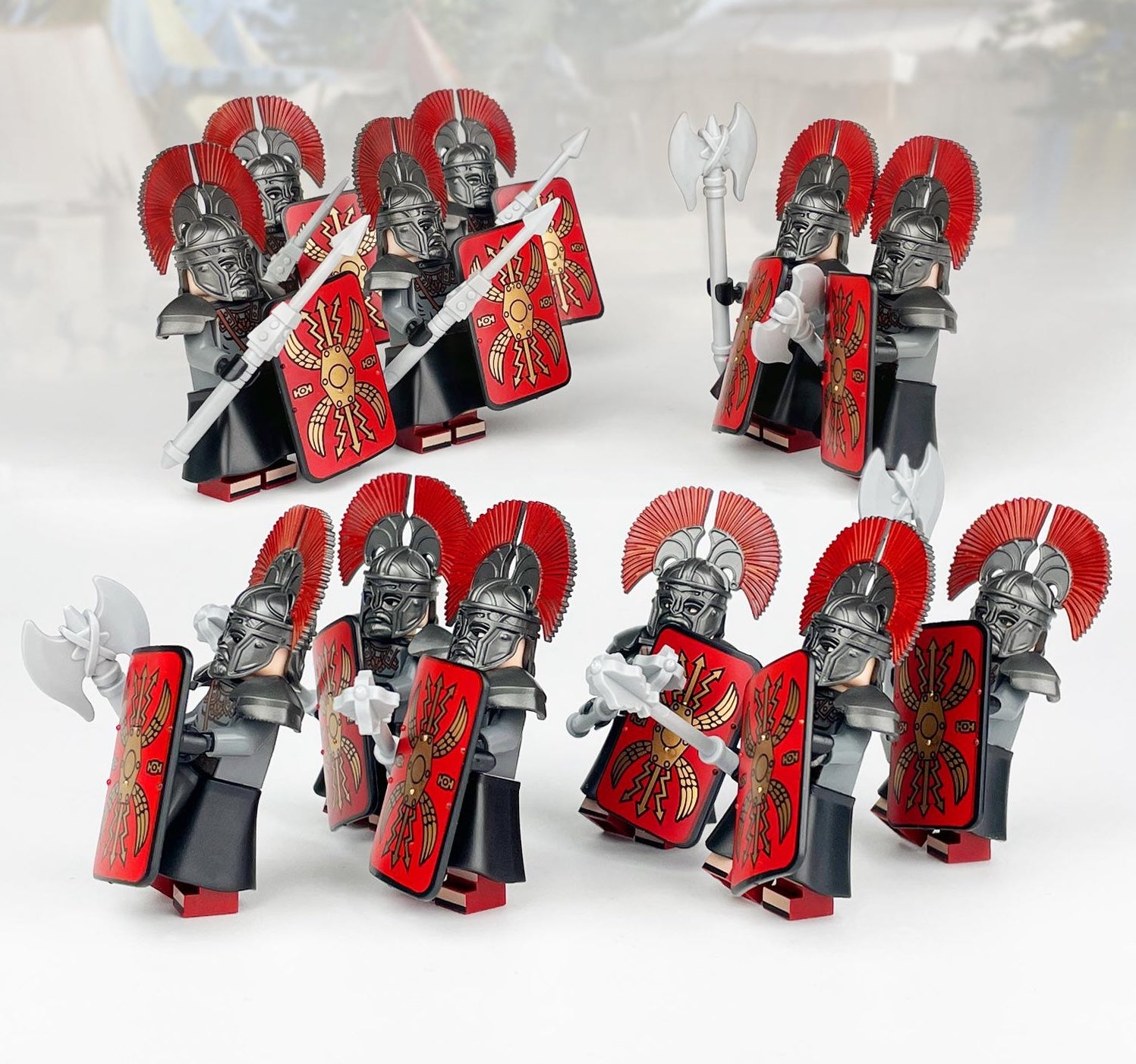 Medieval Roman Soldiers Custom Military Bundle Set Figure