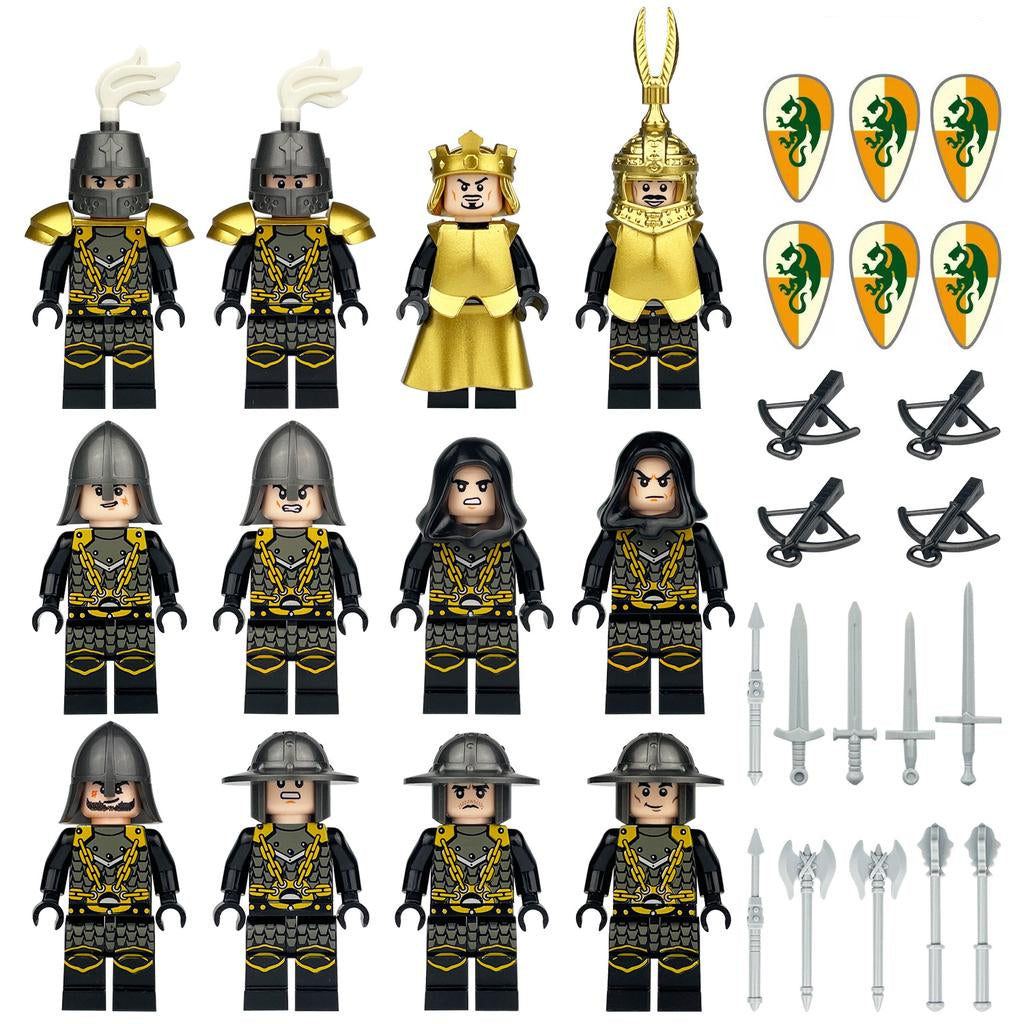Medieval King and Knights Custom Bundle Set Figure