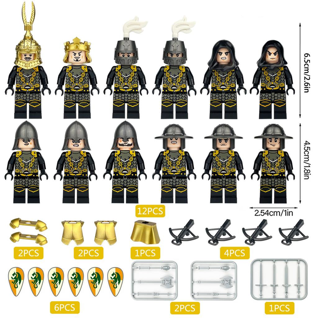 Medieval King and Knights Custom Bundle Set Figure