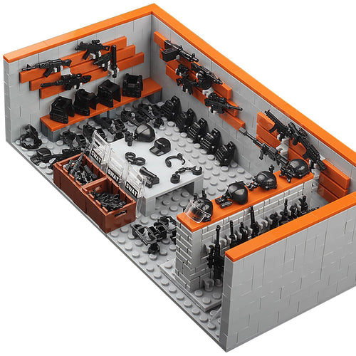Armory Weapon Room Accessory MOC Set - Minifigure Bricks