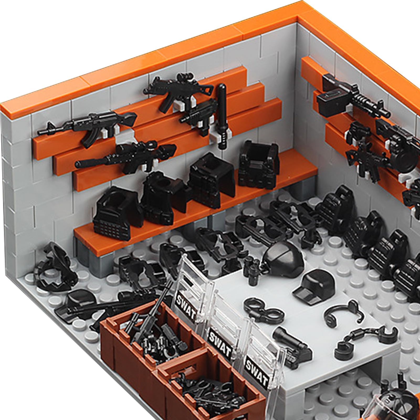 Armory Weapon Room Accessory MOC Set - Minifigure Bricks