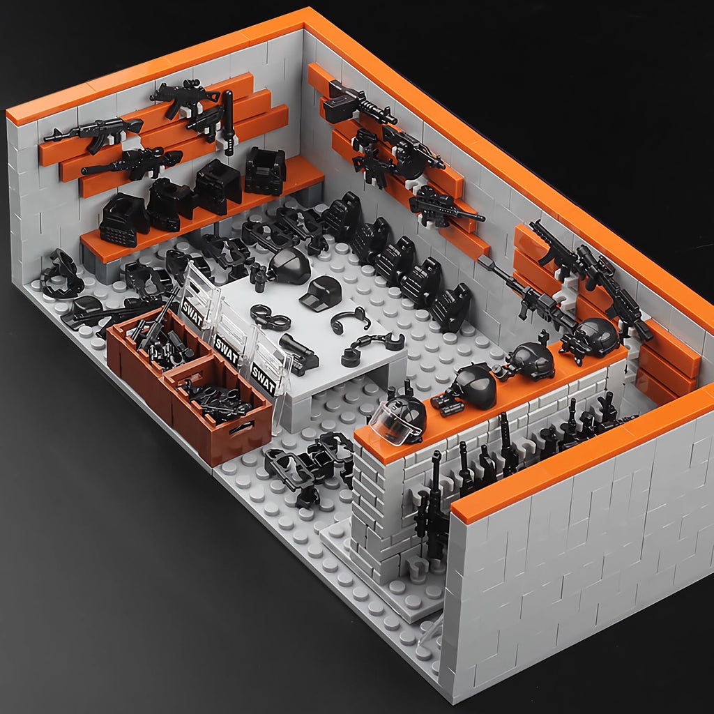 Armory Weapon Room Accessory MOC Set - Minifigure Bricks