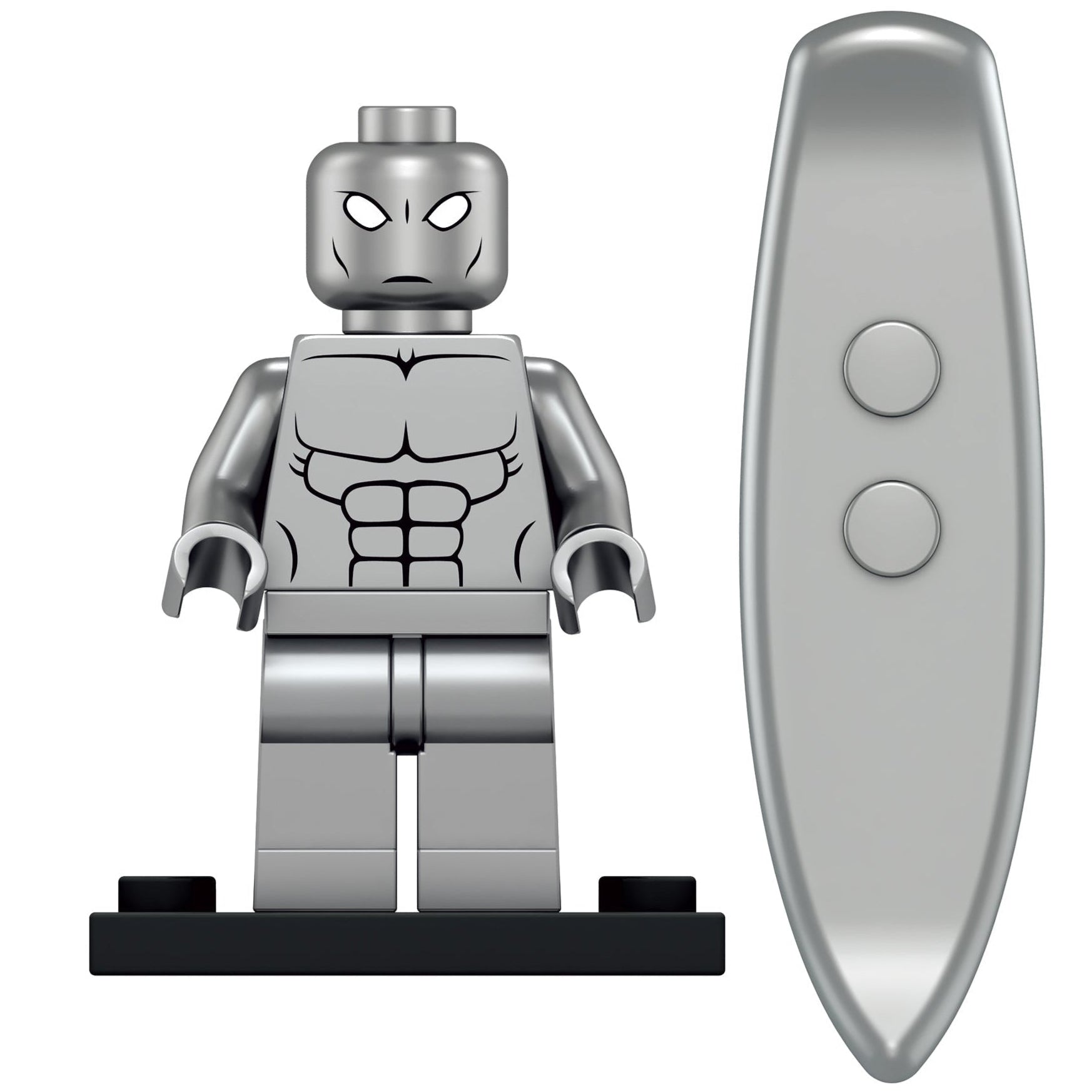 Silver Surfer (Fantastic Four) Custom Marvel Superhero Minifigure - Minifigure Bricks