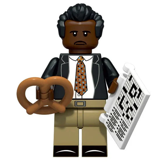 Stanley Hudson Custom The Office Minifigure - Minifigure Bricks