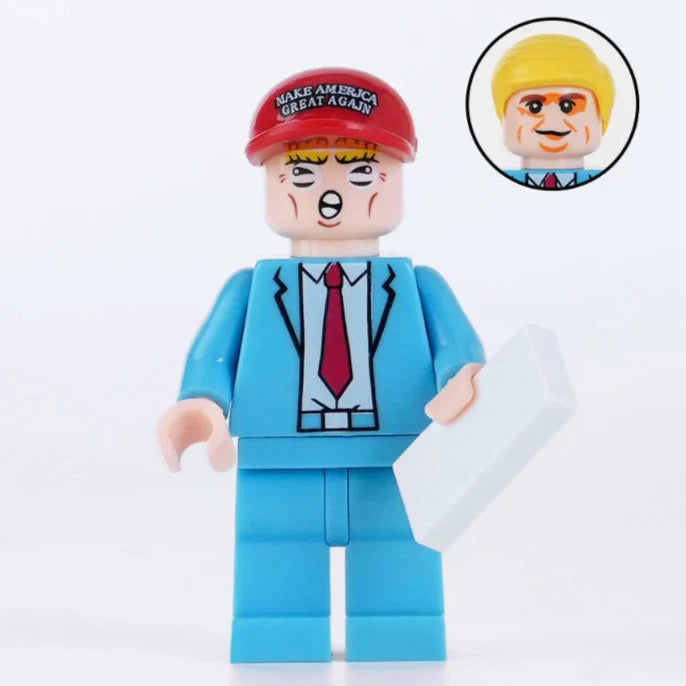 Donald Trump Custom Collectable Iconic Minifigure - Minifigure Bricks